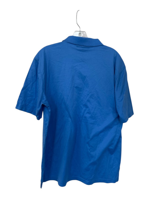 Masters Collection Size L True Blue Cotton Collar Logo Buttons Men's Polo True Blue / L