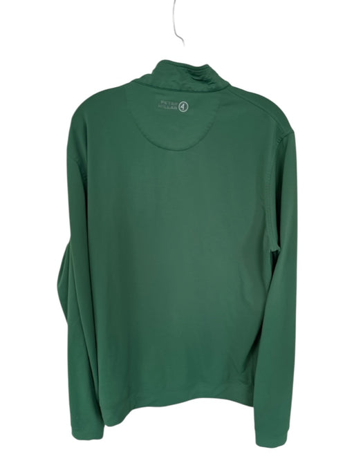 Peter Millar Green Polyester Blend Quarter Zip Athletic Men's Pullover Green / L
