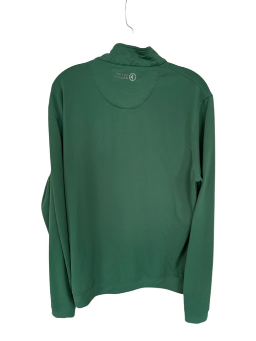 Peter Millar Green Polyester Blend Quarter Zip Athletic Men's Pullover Green / L