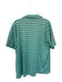 Clubhouse Collection Size XL Green & Blue Cotton Striped Collared Logo Polo Green & Blue / XL