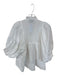 Never a Wallflower Size S White Cotton Ruffle Collar V Neck Top White / S