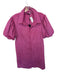 Dolce Cabo Size M Purple Vegan Suede Short Balloon Sleeve Button Down Dress Purple / M