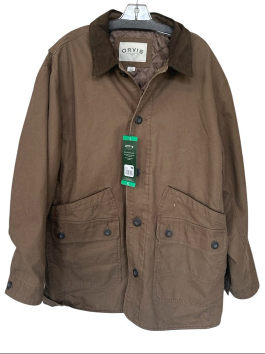 Orvis NWT Size XL Brown Cotton Blend Quilted Lining Pockets Men's Jacket Brown / XL