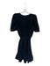 Shoshanna Size 10 Black Triacetate Blend Ruffle Hem Belt Short Sleeve Dress Black / 10