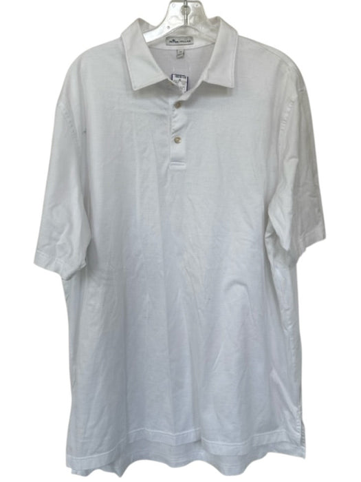 Peter Millar Size XL White Cotton Collar Men's Polo White / XL