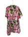 Lior Paris Size M Mulberry Cotton Abstract Button Up Quarter Sleeves Dress Mulberry / M