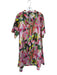 Lior Paris Size M Mulberry Cotton Abstract Button Up Quarter Sleeves Dress Mulberry / M