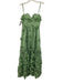 Helsi Size S Light Green Polyester Floral Applique Mesh Overlay Back Zip Dress Light Green / S