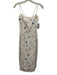 Reformation Size 2 White & Multi Linen Embroidered Insect Spaghetti Strap Dress White & Multi / 2