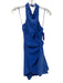 Elliatt Size S Blue Cupro Blend Halter Tie Back Back Zip Mini Romper Blue / S