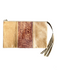 No Brand Brown Manmade Material Zip Close Clutch Snakeskin detail Bag Brown / Small
