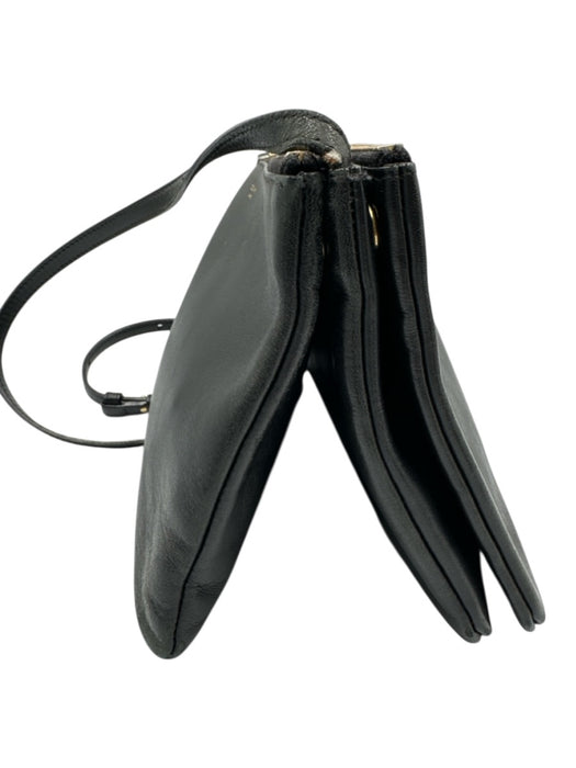 Celine Black Leather Zip Top Multi attachment Gold Hardware Dust Bag Incl. Bag Black / Large
