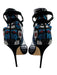 Giuseppe Zanotti Shoe Size 38 Blue, Red, Black Leather Suede open toe Pumps Blue, Red, Black / 38