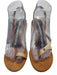 Alexander Wang Shoe Size 37.5 Tan Brown Leather & PVC Toe Strap Slingback Pumps Tan Brown / 37.5