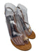 Alexander Wang Shoe Size 37.5 Tan Brown Leather & PVC Toe Strap Slingback Pumps Tan Brown / 37.5