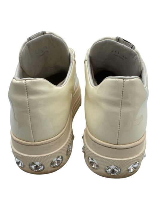 Miu Miu Shoe Size 39 Cream & pink Patent Leather Almond Toe Crystal Sneakers Cream & pink / 39