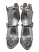 Giuseppe Zanotti Shoe Size 38 Silver Patent Leather Almond Toe Hearts Pumps Silver / 38