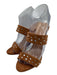 Giuseppe Zanotti Shoe Size 38 Tan Brown Leather Suede open toe Crystal Pumps Tan Brown / 38