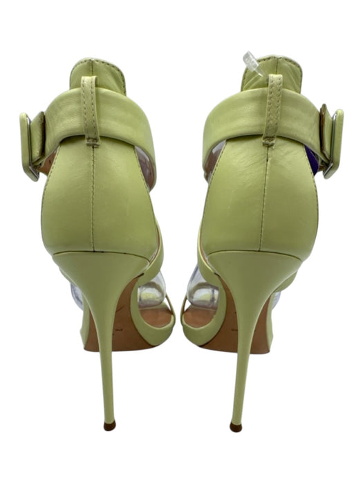 Giuseppe Zanotti Shoe Size 38 Light Green Leather Criss Cross toe strap Pumps Light Green / 38