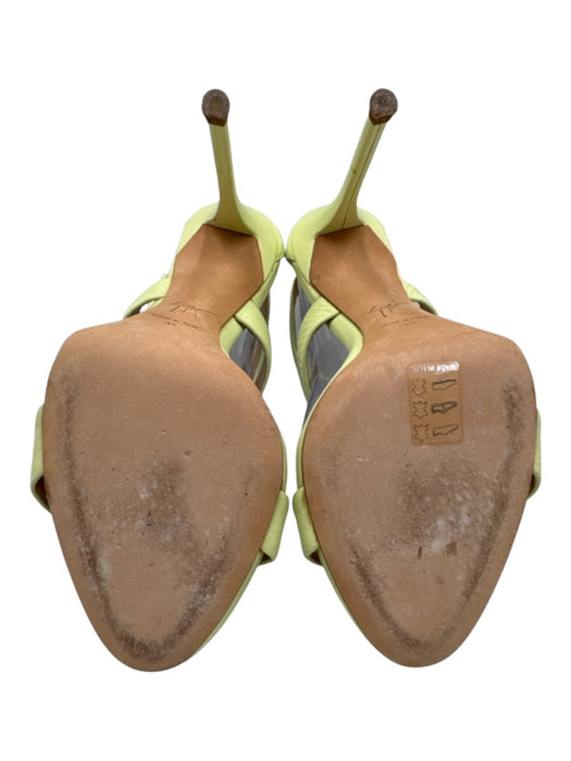 Giuseppe Zanotti Shoe Size 38 Light Green Leather Criss Cross toe strap Pumps Light Green / 38