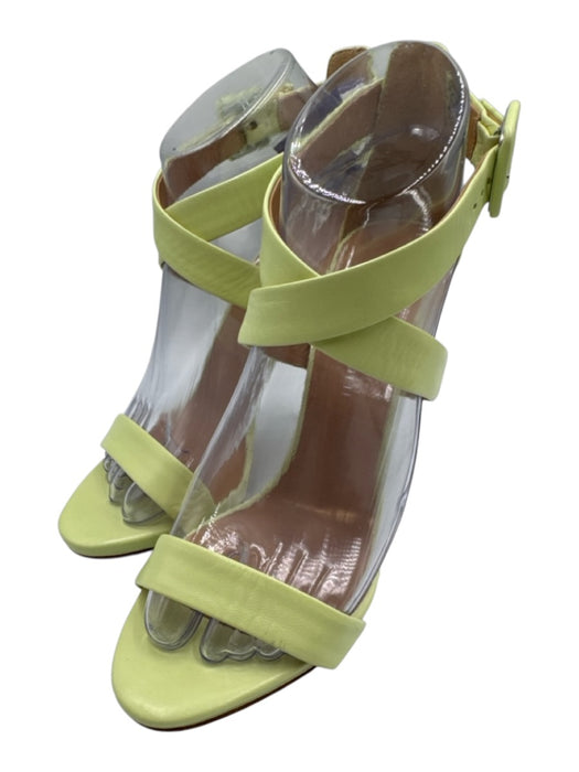 Giuseppe Zanotti Shoe Size 38 Light Green Leather Criss Cross toe strap Pumps Light Green / 38