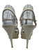 Saint Laurent Shoe Size 38 Ivory White Leather Ankle Strap Criss Cross Pumps Ivory White / 38