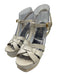Saint Laurent Shoe Size 38 Ivory White Leather Ankle Strap Criss Cross Pumps Ivory White / 38