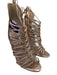 Sophia Webster Shoe Size 39 Rose Gold Leather Side Zip Caged Open Toe Pumps Rose Gold / 39