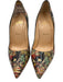 Christian Louboutin Shoe Size 38 Green, Black, Red Python & Leather Pumps Green, Black, Red / 38