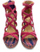 Christian Louboutin Shoe Size 37 Pink, Purple, Silver Leather Suede Espadrille Pink, Purple, Silver / 37