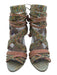 Sophia Webster Shoe Size 38.5 Pink, Blue, Green Leather open toe Beaded Pumps Pink, Blue, Green / 38.5