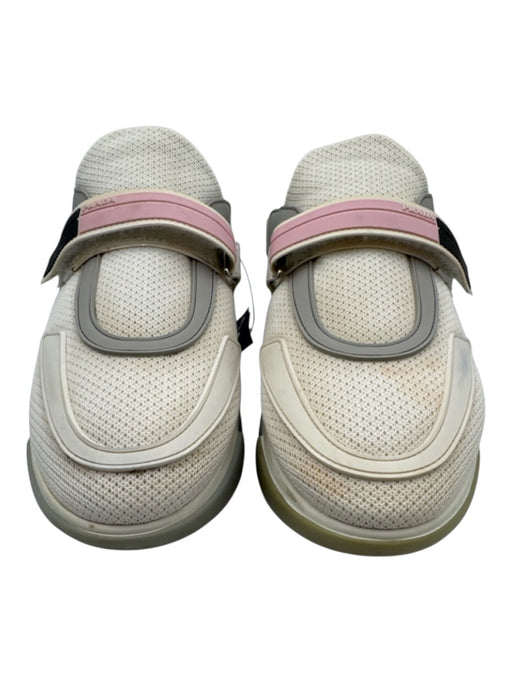 Prada Shoe Size 38 Pink, Gray, Black Synthetic Almond Toe Velcro Sneakers Pink, Gray, Black / 38