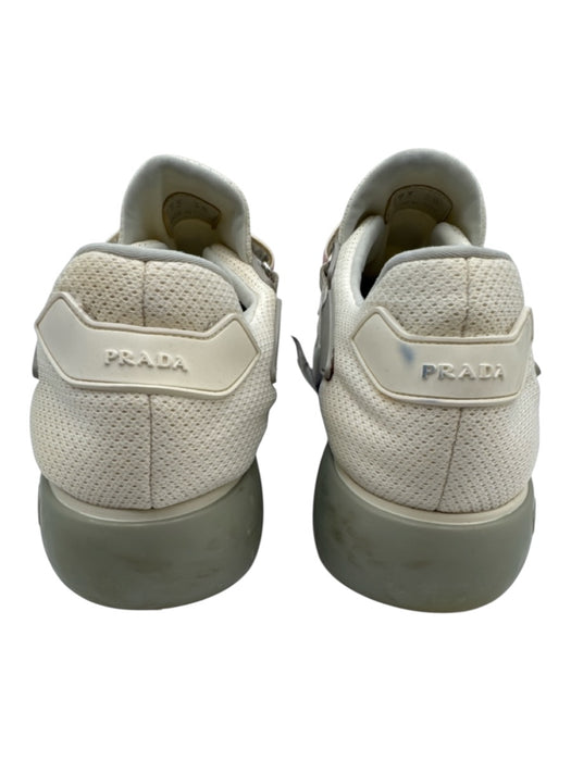 Prada Shoe Size 38 Pink, Gray, Black Synthetic Almond Toe Velcro Sneakers Pink, Gray, Black / 38