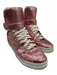 Givenchy Shoe Size 38 Pink Leather Upper Lace Up Glitter High Top Sneakers Pink / 38