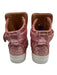 Givenchy Shoe Size 38 Pink Leather Upper Lace Up Glitter High Top Sneakers Pink / 38