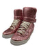 Givenchy Shoe Size 38 Pink Leather Upper Lace Up Glitter High Top Sneakers Pink / 38