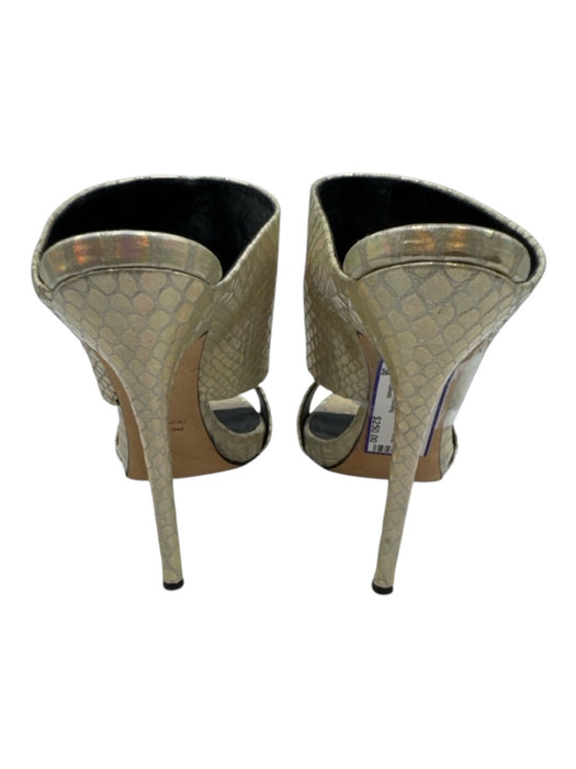 Giuseppe Zanotti Shoe Size 38 Iridescent Cream Leather open toe Toe Strap Pumps Iridescent Cream / 38