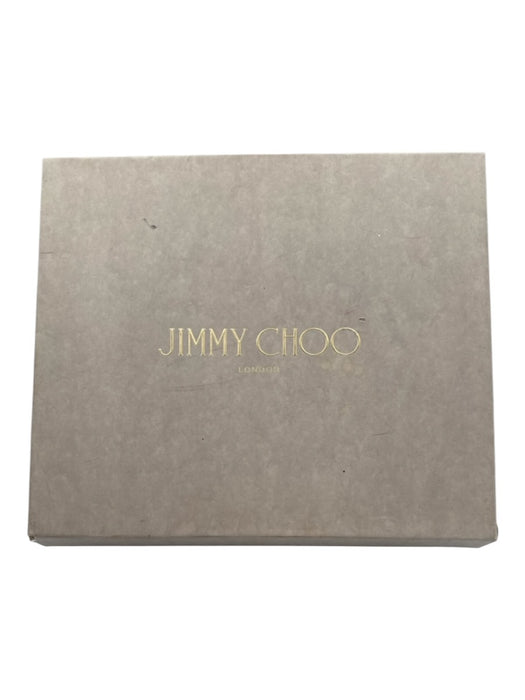 Jimmy Choo Shoe Size 38 Gold Leather open toe Glitter Square Toe Pumps Gold / 38
