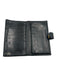Chanel Black Caviar Leather Snap Button Interlocking CC Bifold Wallets Black