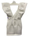 Mable Size M White Polyester Crystal Accents Puff Cap Sleeve Deep v neck Dress White / M