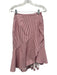 Wayf Size XS/S Red & White Polyester Blend Striped Ruffle Detail Midi Skirt Set Red & White / XS/S