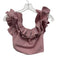 Wayf Size XS/S Red & White Polyester Blend Striped Ruffle Detail Midi Skirt Set Red & White / XS/S