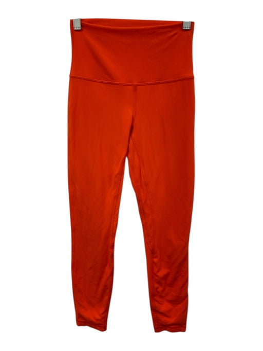 Lululemon Size 4 Orange Missing Fabric Tag Elastic Waistband Athletic Leggings Orange / 4