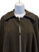 Saint Laurent Rive Gauche Size 38 Dark Brown Wool Collar Hook & Eye Cape Coat Dark Brown / 38