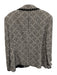 Escada Size 44/42 White, Black, Beige New Wool Blend Hook & Eye Collar Skirt Set White, Black, Beige / 44/42