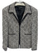 Escada Size 44/42 White, Black, Beige New Wool Blend Hook & Eye Collar Skirt Set White, Black, Beige / 44/42