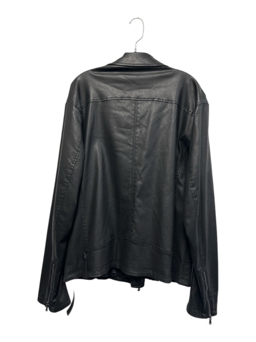 John Varvatos NWT Size L Black Modal Blend Solid Moto Biker Men's Jacket Black / L