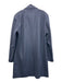 Theory Size L Navy Blue Wool Blend Solid Overcoat Men's Jacket Navy Blue / L