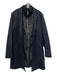 Theory Size L Navy Blue Wool Blend Solid Overcoat Men's Jacket Navy Blue / L