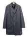 Theory Size L Navy Blue Wool Blend Solid Overcoat Men's Jacket Navy Blue / L